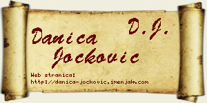 Danica Jocković vizit kartica